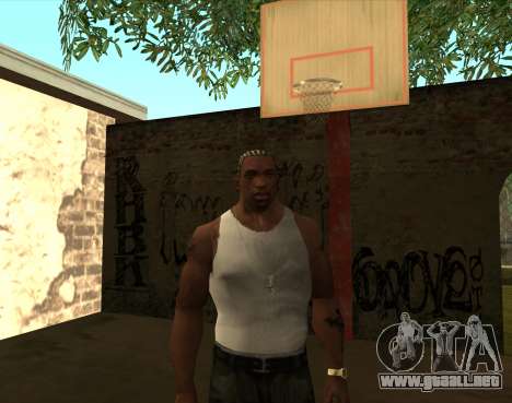 Camiseta sin mangas White Grove para GTA San Andreas