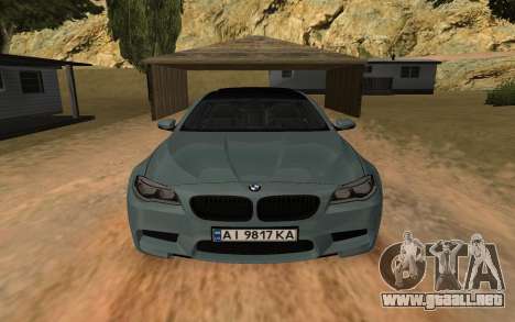 BMW M5 F10 Clásico para GTA San Andreas