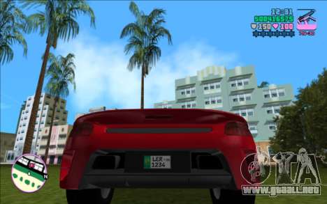 RUF CTR3 ( Placa pakistaní ) para GTA Vice City