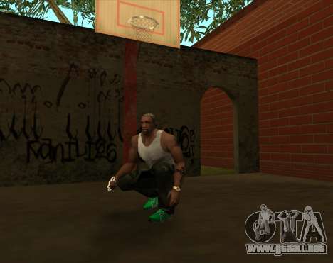 Camiseta sin mangas White Grove para GTA San Andreas