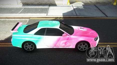 Nissan Skyline R34 GT-R XD-L S7 para GTA 4