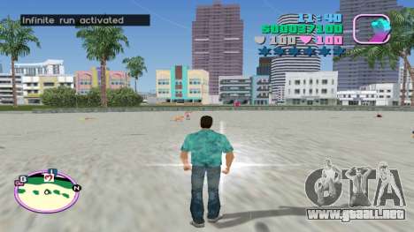 Código de trucos de Infinite Run para GTA Vice City