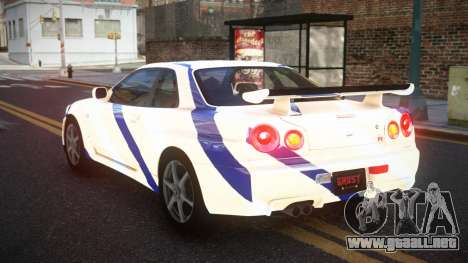 Nissan Skyline R34 GT-R XD-L S8 para GTA 4