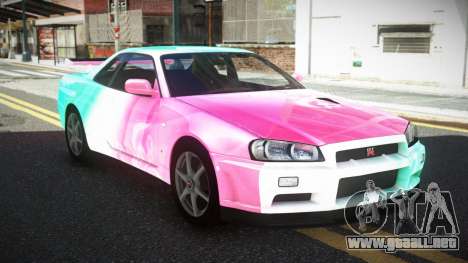 Nissan Skyline R34 GT-R XD-L S7 para GTA 4