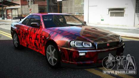 Nissan Skyline R34 GT-R XD-L S12 para GTA 4