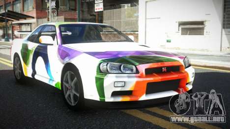 Nissan Skyline R34 GT-R XD-L S9 para GTA 4