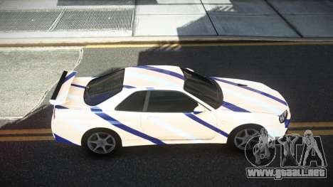 Nissan Skyline R34 GT-R XD-L S8 para GTA 4