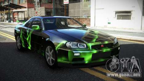 Nissan Skyline R34 GT-R XD-L S10 para GTA 4