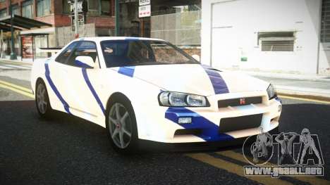 Nissan Skyline R34 GT-R XD-L S8 para GTA 4