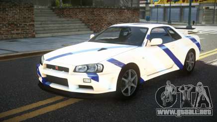 Nissan Skyline R34 GT-R XD-L S8 para GTA 4