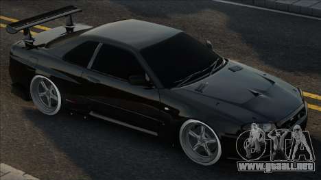 Nissan Skyline R34 Blek para GTA San Andreas