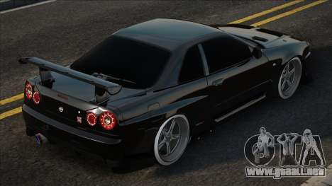 Nissan Skyline R34 Blek para GTA San Andreas