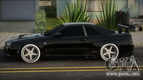 Nissan Skyline R34 Blek para GTA San Andreas